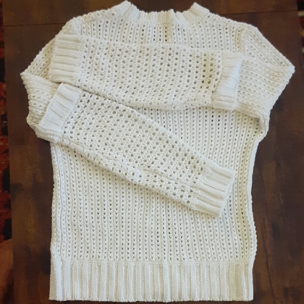 Women's Cream Open-Knit Sweater brand AKNVAS - Picture 11 of 11